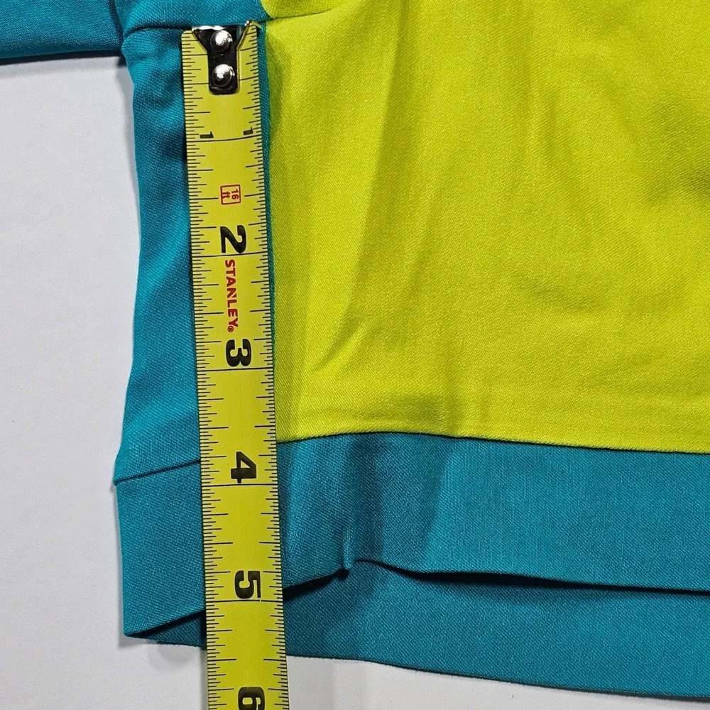 Swingdish‎ Womens Teal Lime Green Colorblock Golf Athletic Shorts HO01-2 Small